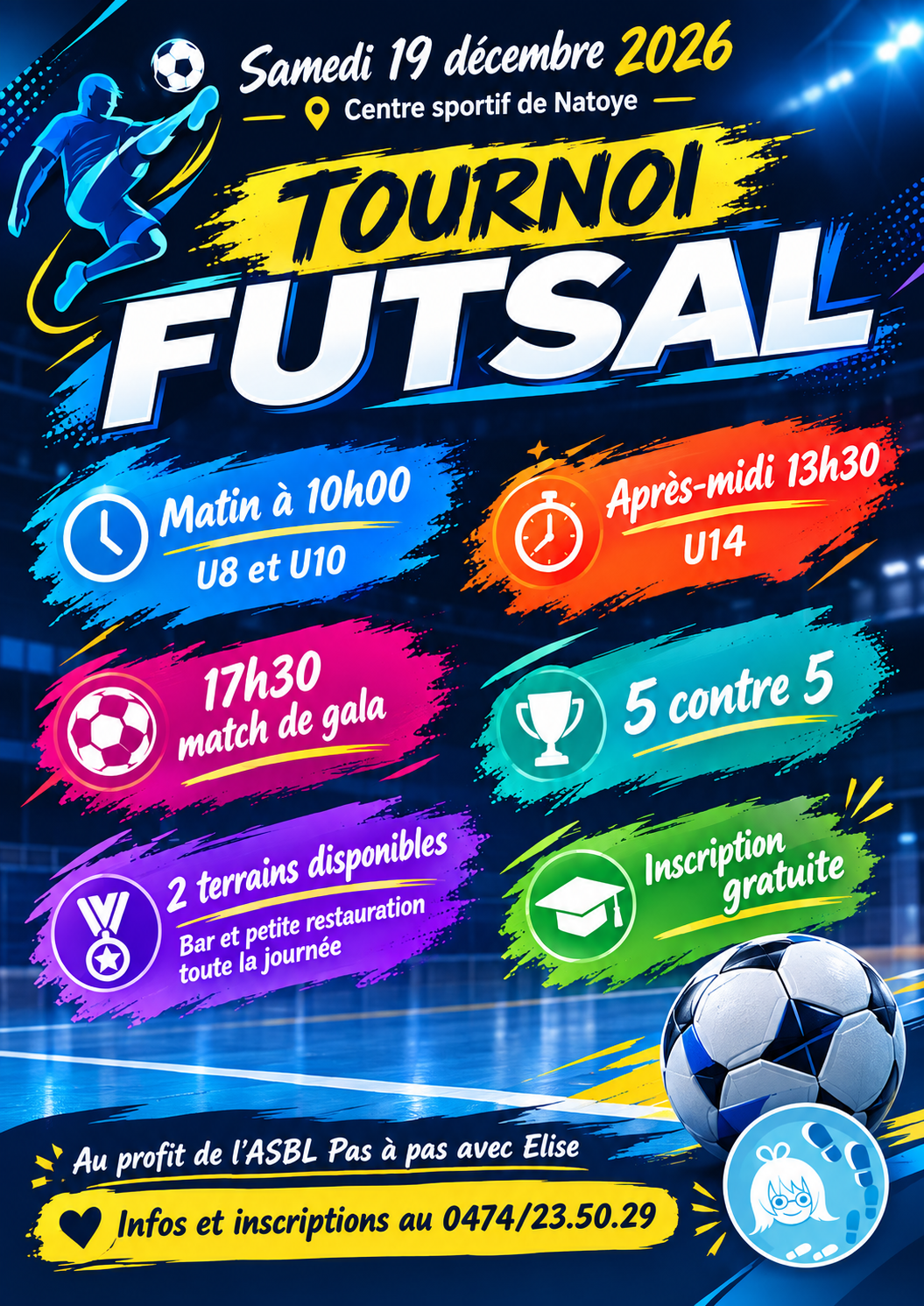 Affiche tournoi minifoot 2026